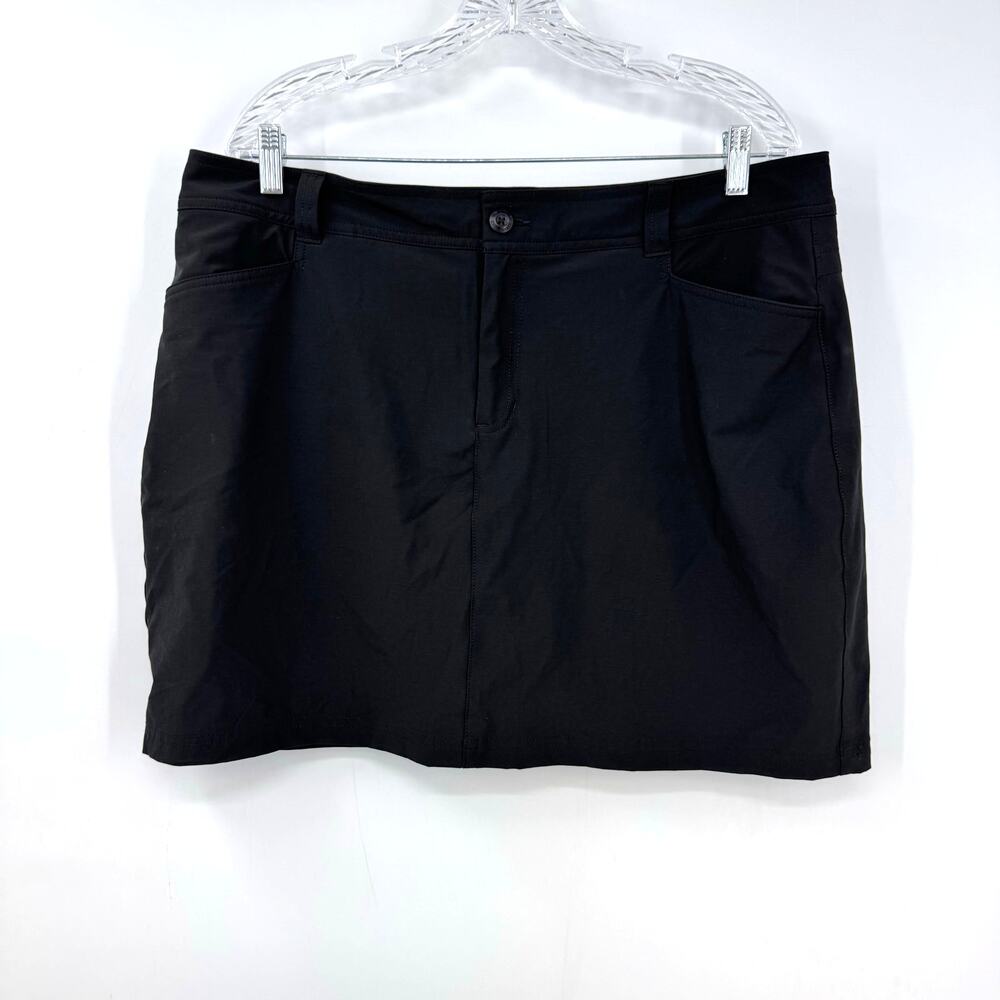 Eddie Bauer Athletic Adventurer Skort Skirt 16 Black Hiking Outdoor Gorpcore